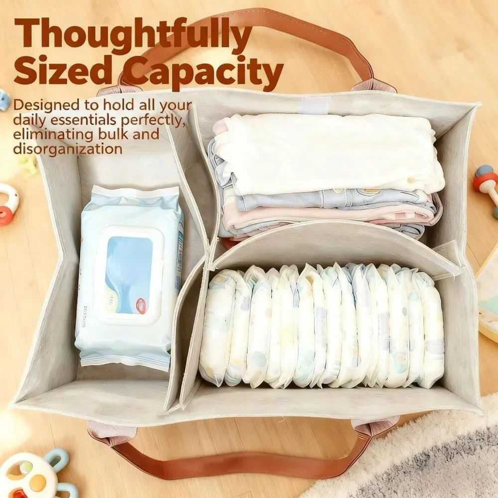 Large Collapsible Diaper Caddy Organizer Nursery Storage Tote